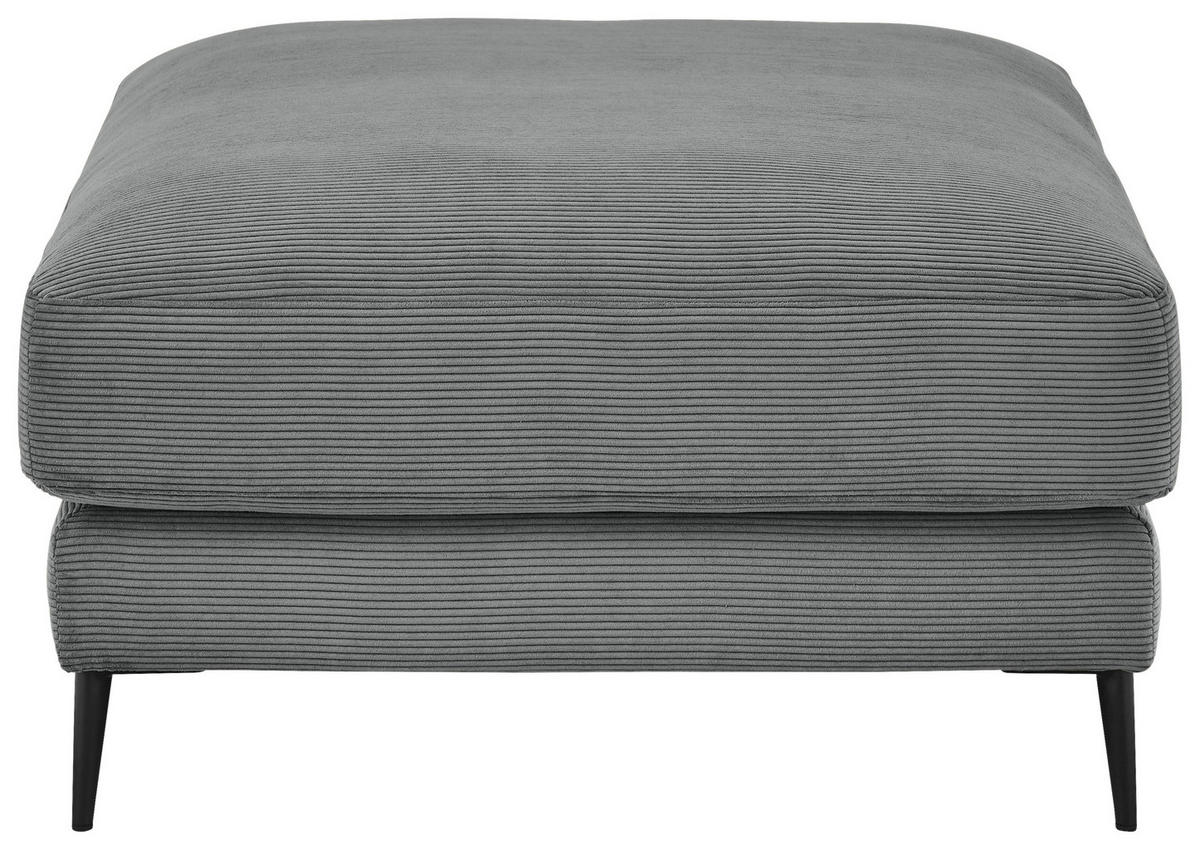 HOCKER in Textil Grau  - Schwarz/Grau, Design, Textil/Metall (90/43/90cm) - Dieter Knoll