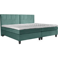 BOXSPRINGBETT 240/200 cm  in Blau, Grün  - Wengefarben/Blau, Trend, Holz/Textil (240/200cm) - Esposa
