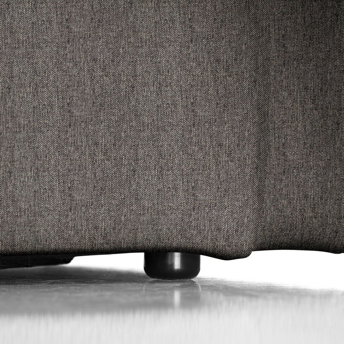 ECKSOFA  in Webstoff Dunkelbraun  171/290 cm  - Dunkelbraun/Schwarz, Design, Kunststoff/Textil (171/290cm) - home24
