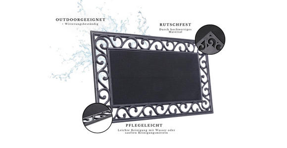FUßMATTE 45/75 cm Mix Mats - Schwarz, Basics, Kunststoff (45/75cm) - Esposa