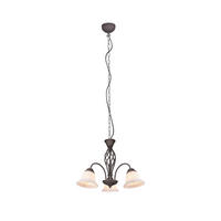 HÄNGLAMPA 55/150 cm  - vit/rostfärgad, Design, metall/glas (55/150cm) - Trio Leuchten