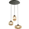 PENDELLEUCHTE 50/200 cm  - Schwarz, Design, Glas/Metall (50/200cm) - Fabas Luce