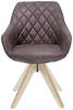 ARMLEHNSTUHL Mikrofaser Eichefarben, Dunkelbraun Eiche massiv Sitzfläche 360° drehbar  - Eichefarben/Dunkelbraun, LIFESTYLE, Holz/Textil (60/83/65cm) - Landscape