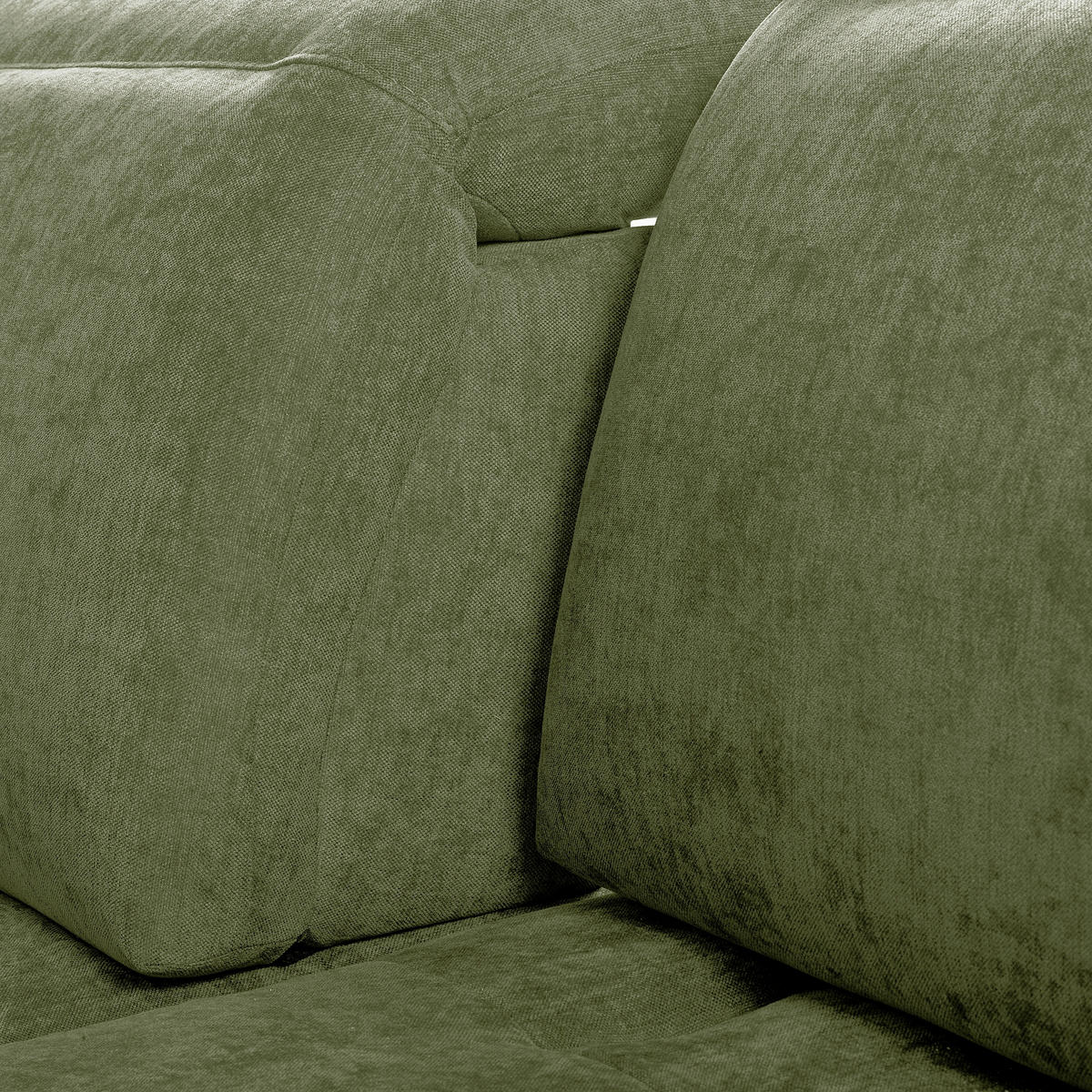 ECKSOFA  Webstoff Grün  - Schwarz/Grün, Design, Textil/Metall (268/195cm) - Livetastic