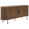 SIDEBOARD Schwarz, Eiche dunkel  180/76/45 cm  - Eiche dunkel/Schwarz, Trend, Holz/Holzwerkstoff (180/76/45cm) - Xora