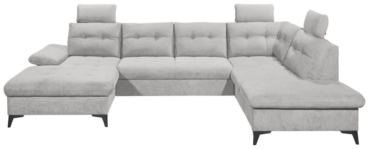 SJEDEĆA GARNITURA tekstil  siva   - siva/crna, Konvencionalno, tekstil/plastika (170/324/218cm) - MID.YOU