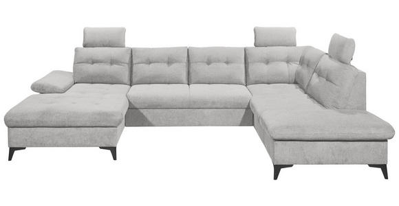 WOHNLANDSCHAFT Grau Webstoff  - Schwarz/Grau, KONVENTIONELL, Kunststoff/Textil (170/324/218cm) - Carryhome