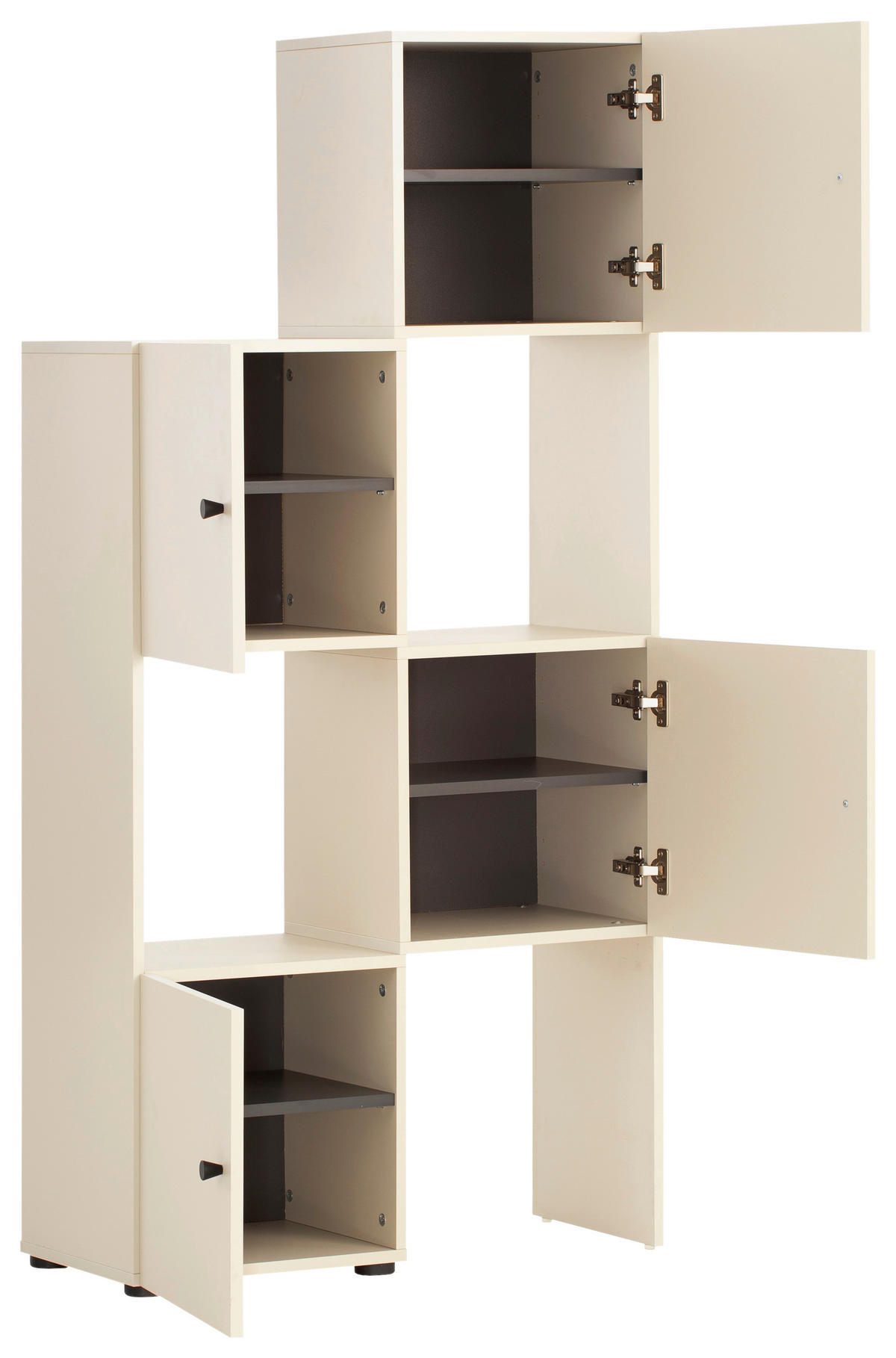 REGAL Beige  - Beige/Schwarz, Design, Holzwerkstoff/Kunststoff (42-70/163,1/34,7cm) - MID.YOU