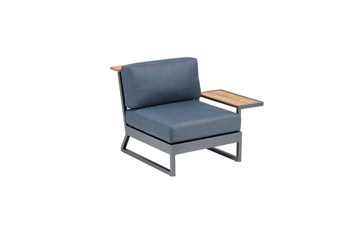 UNIVERSALABLAGE  - Anthrazit/Teakfarben, Holz/Metall (27/24/61cm) - Kettler