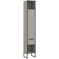 HOCHSCHRANK 30/192/32 cm  - Kaschmir/Schwarz, MODERN, Holzwerkstoff/Metall (30/192/32cm) - MID.YOU