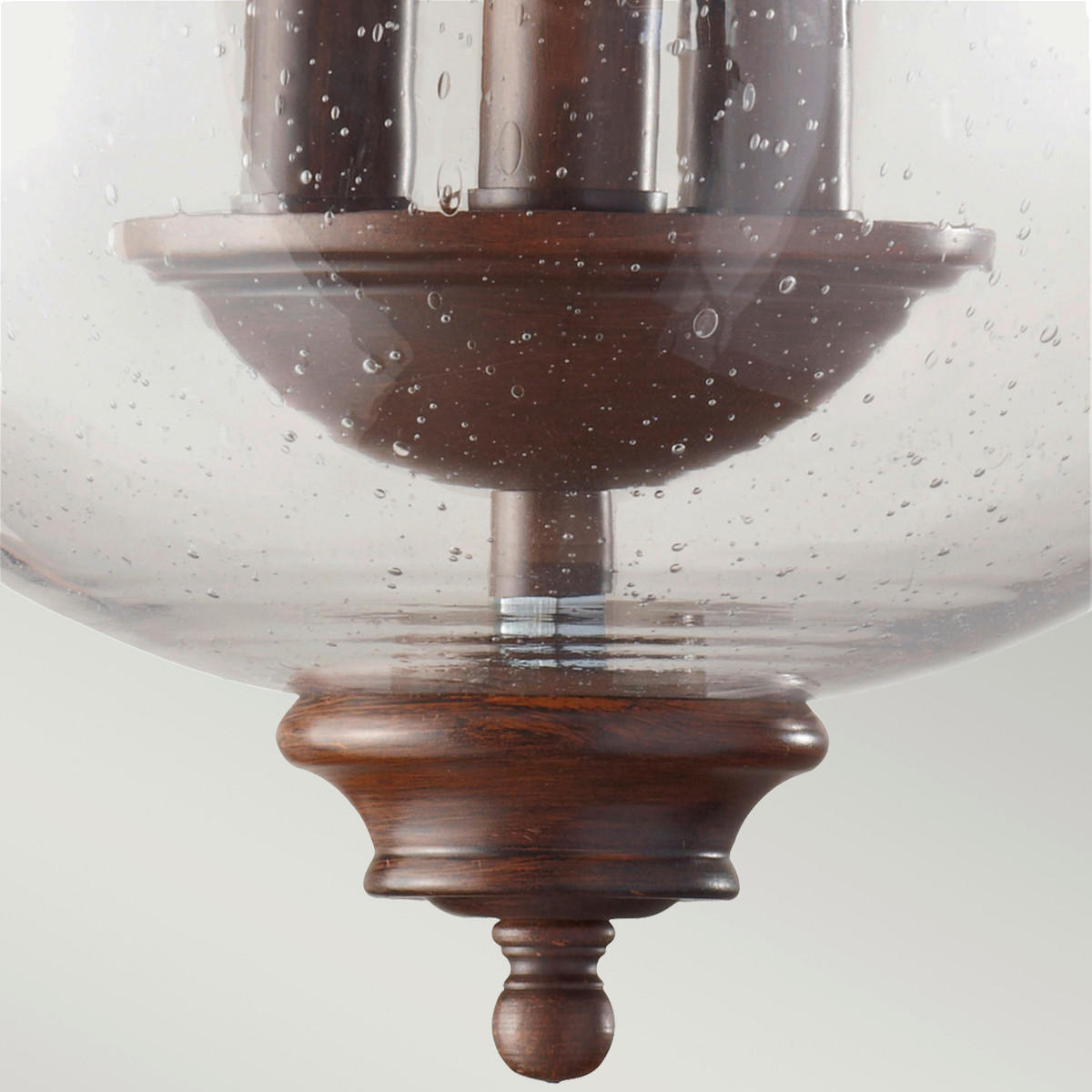 DECKENLEUCHTE  25.4/42.7 cm    - Dunkelbraun/Bronzefarben, Natur, Glas/Metall (25.4/42.7cm) - Elstead Lighting