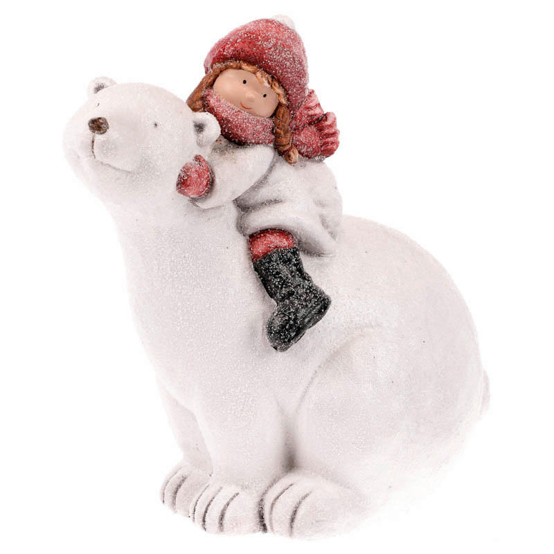 DEKORAČNÝ MEDVEĎ - zelená/červená, Basics, plast (36/21/35cm)