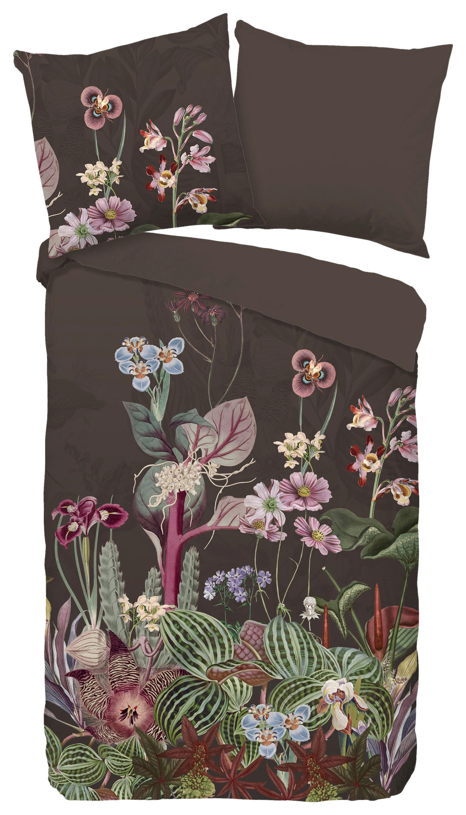 WENDEBETTWÄSCHE Phoebe Renforcé 135/200 cm  - Dunkelbraun/Braun, Design, Textil (135/200cm)