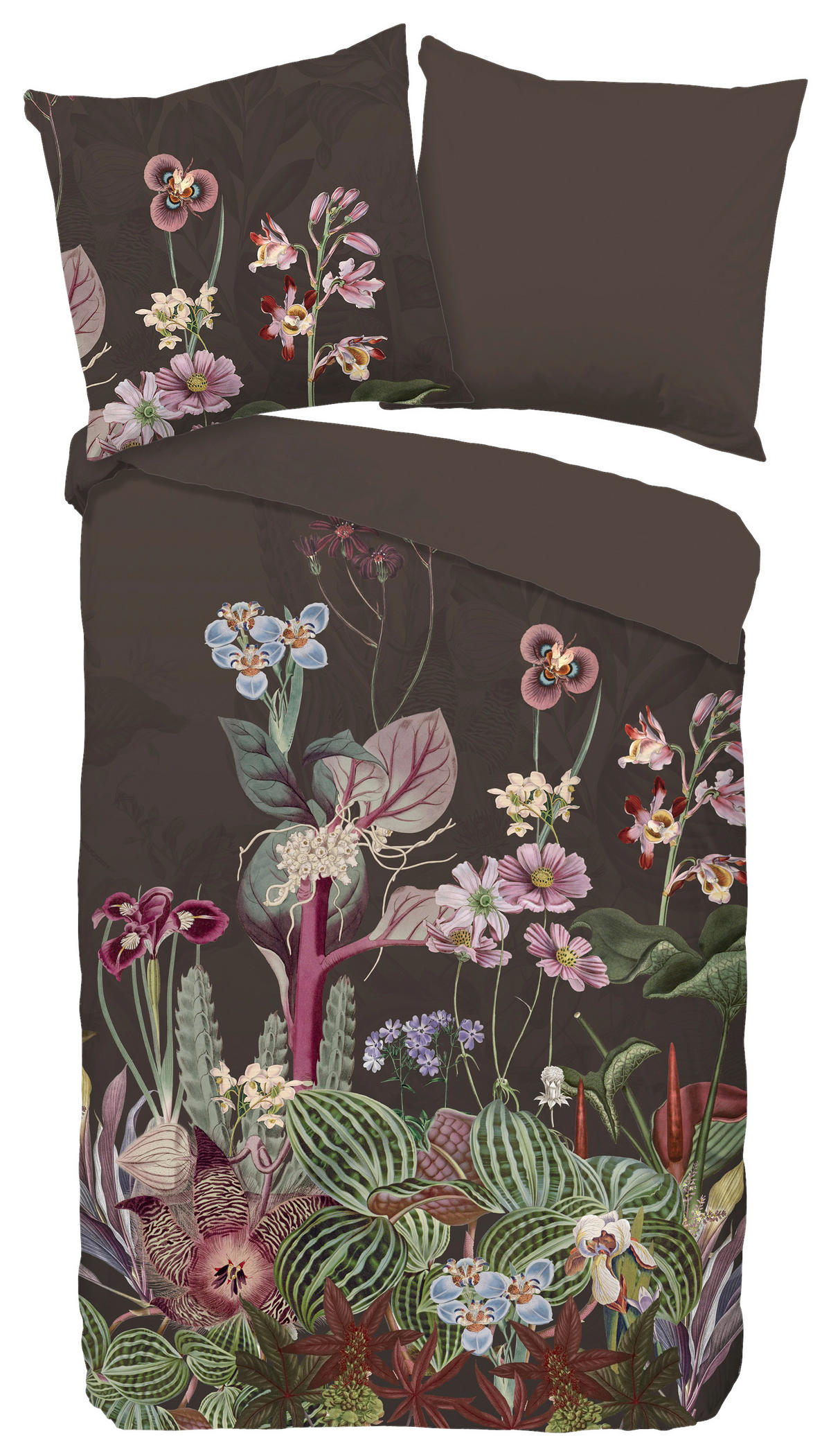 WENDEBETTWÄSCHE Phoebe Renforcé 135/200 cm  - Dunkelbraun/Braun, Design, Textil (135/200cm)