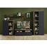 WOHNWAND in Braun, Graphitfarben - Chromfarben/Graphitfarben, LIFESTYLE, Glas/Holzwerkstoff (344/202/48cm) - Hom`in WOHNWAND in Braun, Graphitfarben - Chromfarben/Graphitfarben, LIFESTYLE, Glas/Holzwerkstoff (344/202/48cm) - Hom`in