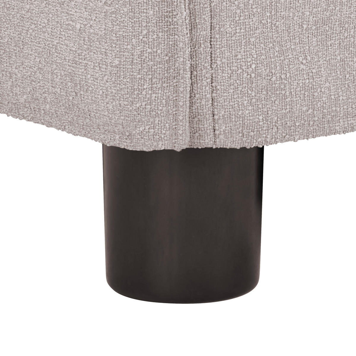 HUSSEN-ECKSOFA in Flachgewebe, Bouclé Beige  - Beige/Schwarz, Trend, Textil/Metall (295/165cm) - Livetastic