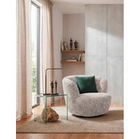 SESSEL in Jacquard, Webstoff Beige  - Beige/Schwarz, MODERN, Textil/Metall (101/69/107cm) - MID.YOU