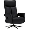 RELAXSESSEL in Leder Anthrazit  - Anthrazit/Schwarz, Design, Leder/Metall (74/105/82cm) - Welnova
