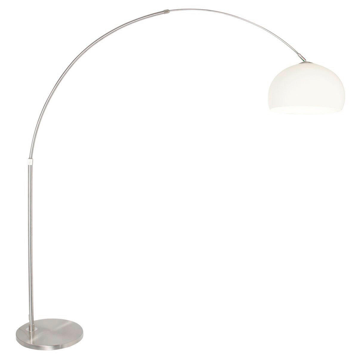 STEHLEUCHTE SPARKLED LIGHT 50/240/230 cm  - Edelstahlfarben/Weiß, Trend, Kunststoff/Metall (50/240/230cm)