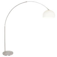 STEHLEUCHTE SPARKLED LIGHT 50/240/230 cm  - Edelstahlfarben/Weiß, Trend, Kunststoff/Metall (50/240/230cm)