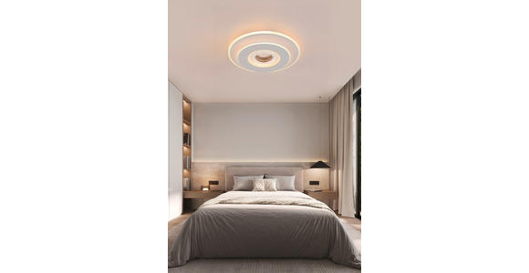 LED-DECKENLEUCHTE 35/6 cm   - Chromfarben/Weiß, Basics, Kunststoff/Metall (35/6cm) - Novel