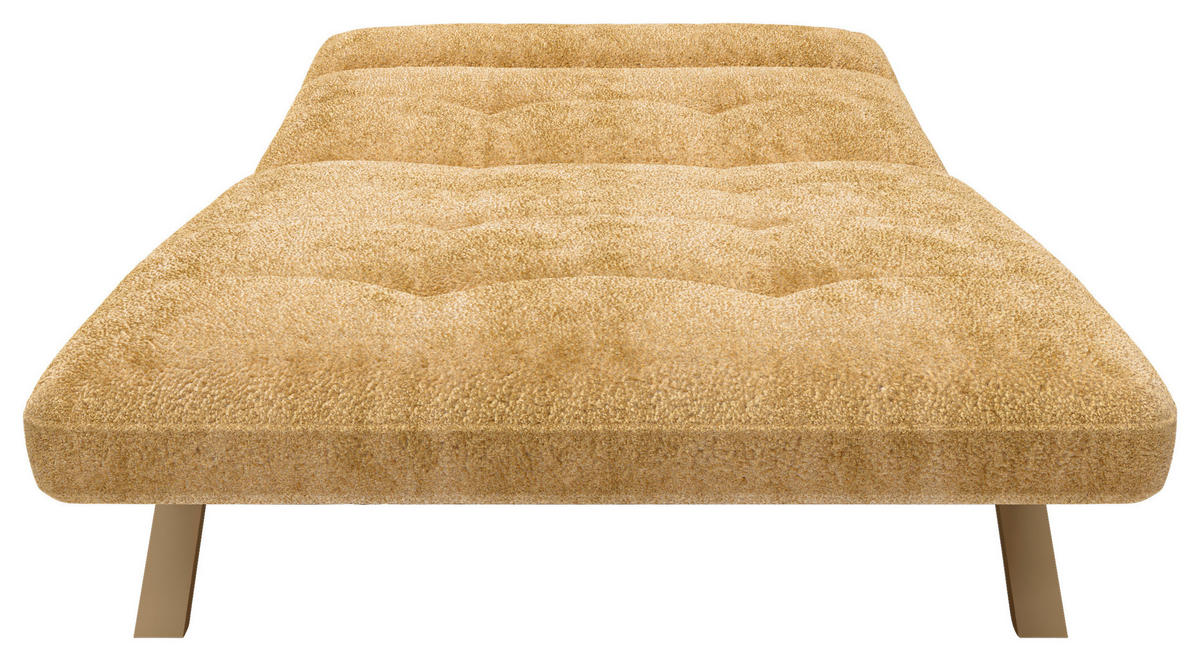 RELAXLIEGE Chenille, Teddystoff Goldfarben  - Goldfarben/Cappuccino, Design, Textil/Metall (120/54-113/158-198cm) - Pure Home Lifestyle