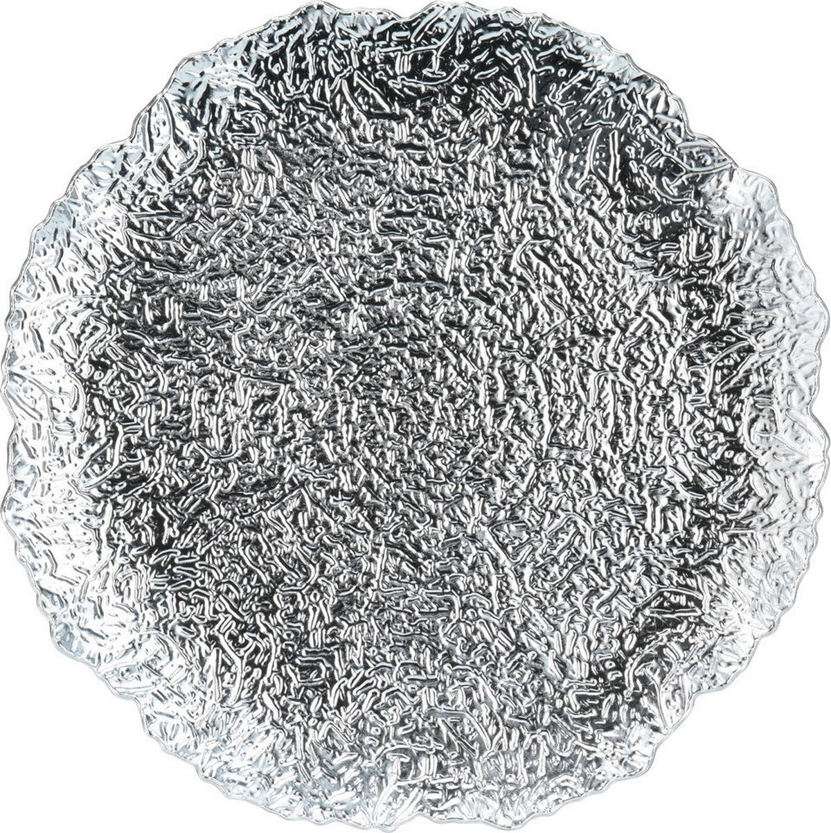 DEKORATIVNI KROŽNIK   umetna masa   33/2 cm       - srebrne barve, Basics, umetna masa (33/2cm)