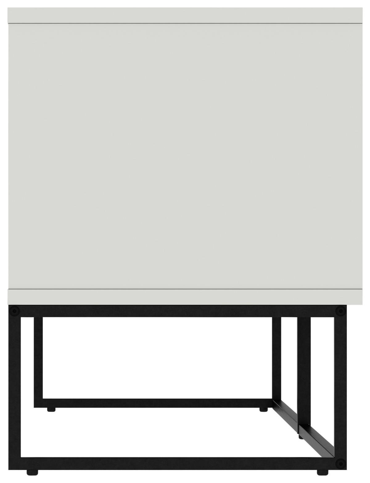 LOWBOARD Lipp  in 176/57/43 cm  - Weiß, Design, Holzwerkstoff/Metall (176/57/43cm)