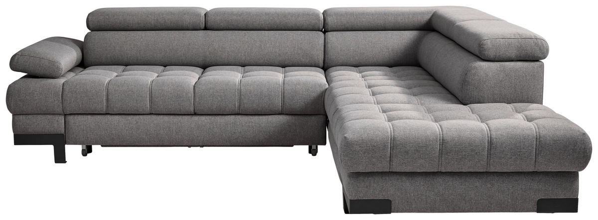 HÖRNSOFFA i vävt tyg antracit  - svart/antracit, Design, metall/textil (263/223cm) - Welnova