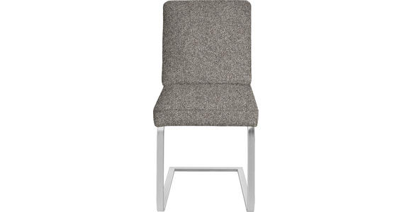 SCHWINGSTUHL  in Stahl Chenille  - Chromfarben/Beige, Design, Textil/Metall (46/92/60cm) - Dieter Knoll