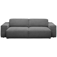 3-SITZER-SOFA in Cord Anthrazit  - Anthrazit/Schwarz, Design, Kunststoff/Textil (236/71/101cm) - Pure Home Lifestyle