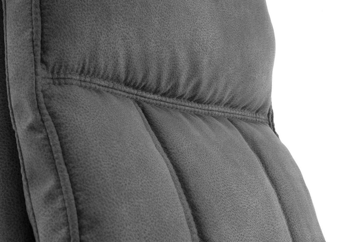 SCHWINGSTUHL  in Eisen Mikrofaser  - Dunkelgrau/Schwarz, MODERN, Textil/Metall (45/101/65cm) - Livetastic