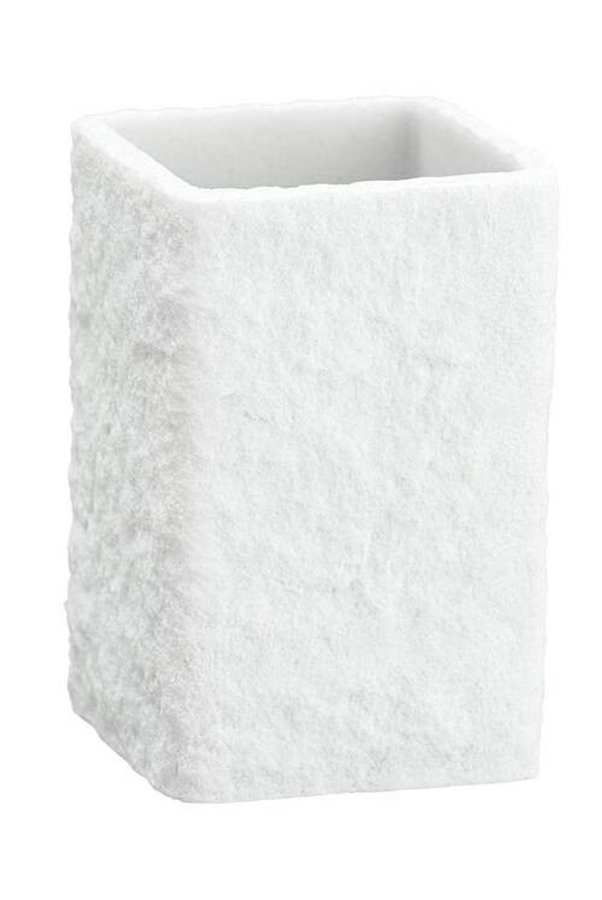 ZAHNPUTZBECHER Kunststoff  - Weiss, Basics, Kunststoff (7,5/11/7,5cm) - Wenko