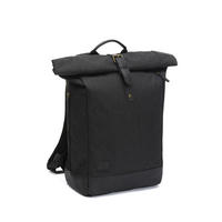 WICKELRUCKSACK  - Schwarz, Basics, Leder/Textil (53/39/16cm) - Fillikid