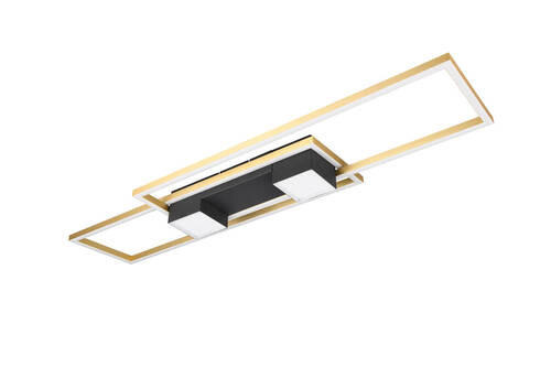 LED-DECKENLEUCHTE    100/28/8 cm  - Messingfarben/Goldfarben, Design, Metall (100/28/8cm) - Trio Leuchten