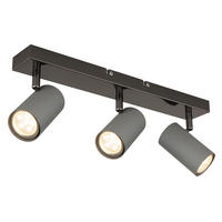 STRAHLER 41/10/12 cm   - Schwarzchrom/Grau, Design, Metall (41/10/12cm) - Globo