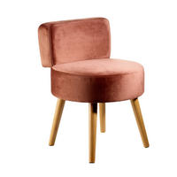 SESSEL in Samt Rostfarben  - Rostfarben, Design, Holz/Textil (44/58/44cm) - Echtwerk