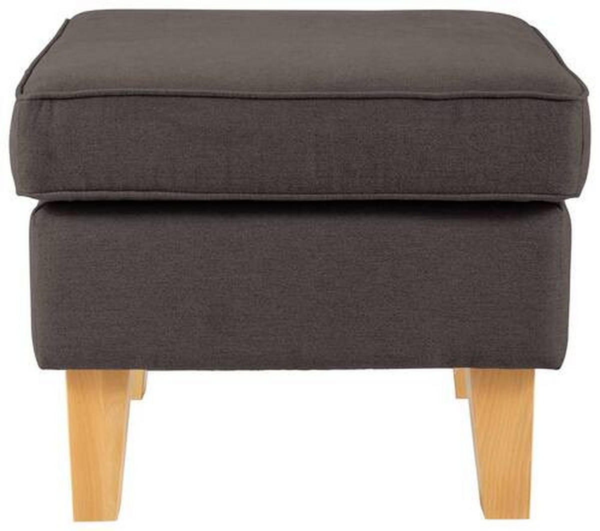 HOCKER in Textil Schlammfarben  - Schlammfarben/Eichefarben, Design, Holz/Textil (55/44/55cm) - MID.YOU