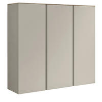 SCHUHSCHRANK Taupe, Eichefarben  - Taupe/Eichefarben, Design, Holzwerkstoff (121/111/33cm) - Moderano