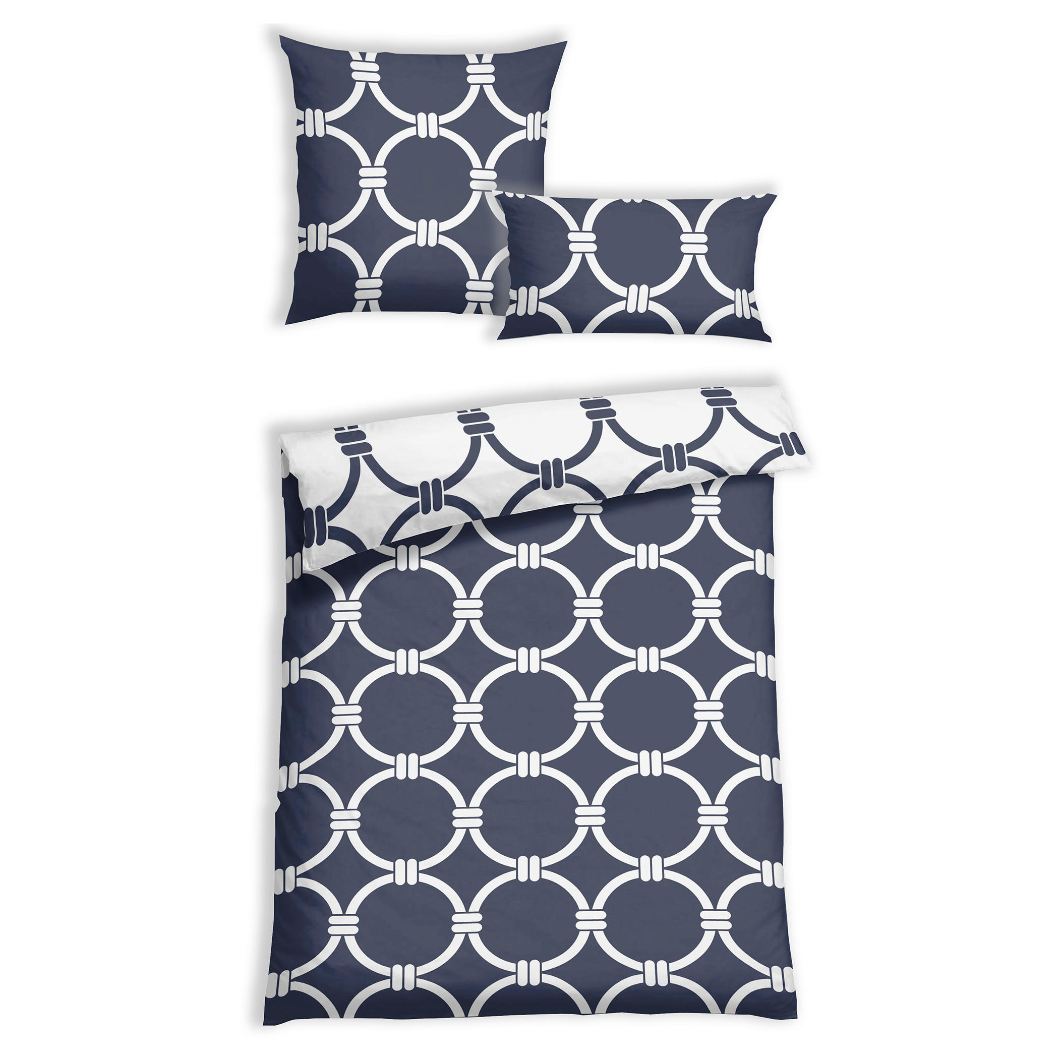 BETTWÄSCHE 3-teilig Renforcé 135/200 cm  - Blau, Basics, Textil (135/200cm) - Florella