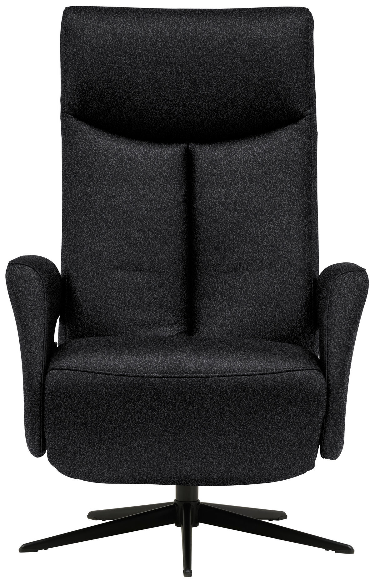 RELAXSESSEL in Leder Anthrazit  - Anthrazit/Schwarz, Design, Leder/Metall (74/105/82cm) - Welnova