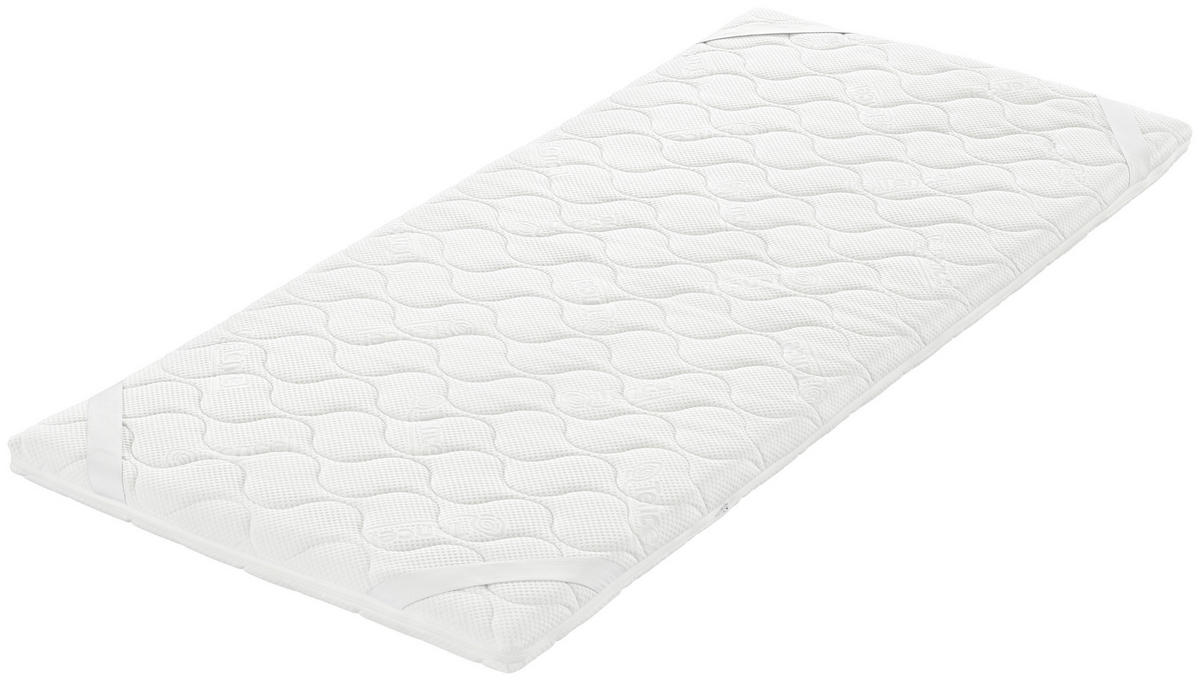 VRCHNÍ MATRACE, 90/200 cm - bílá, Basics, textil (90/200cm) - Novel