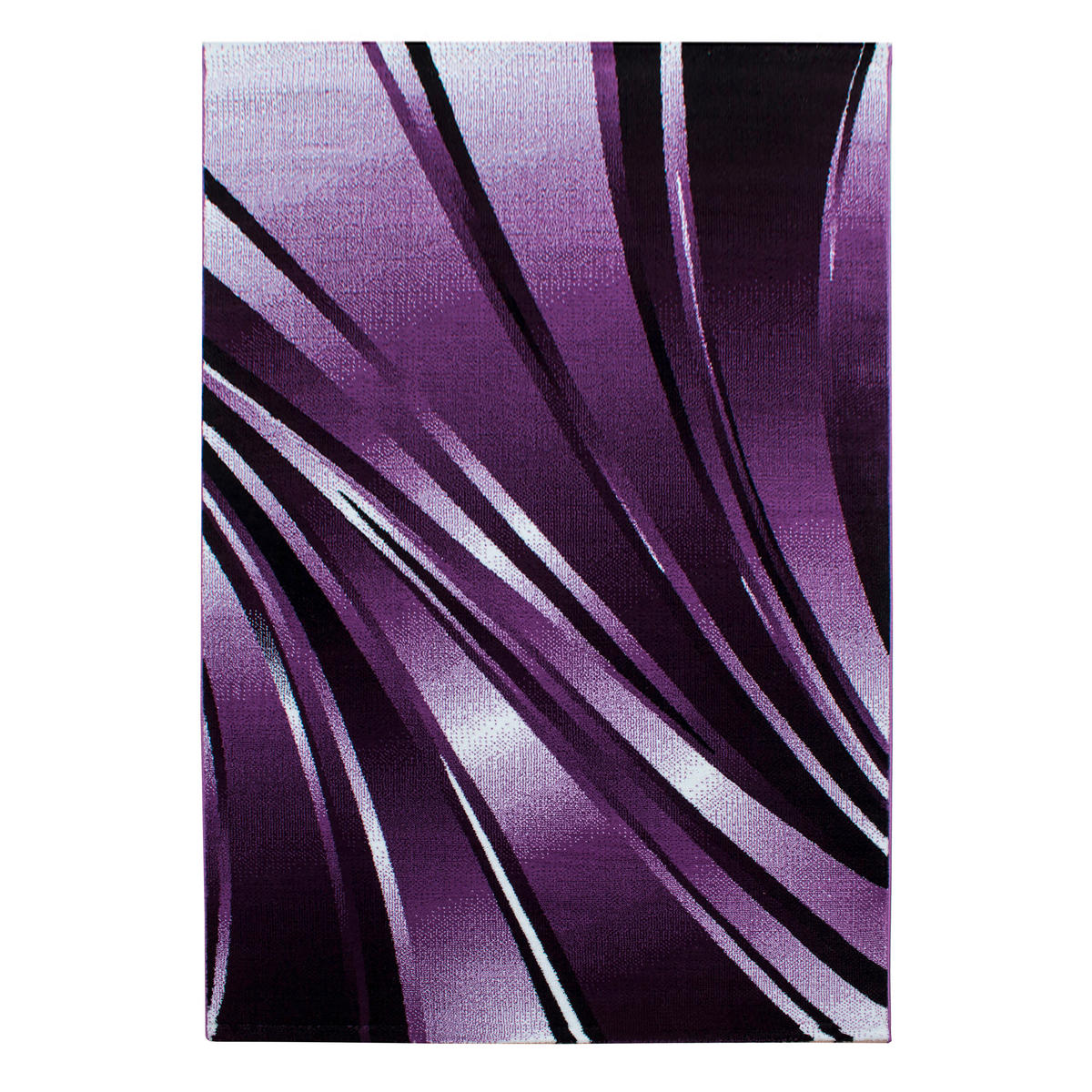 FLACHWEBETEPPICH 140/200 cm Parma Schwarz, Weiß, Violett  - Violett/Schwarz, Design, Textil (140/200cm) - Novel