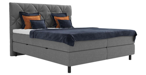 BOXBETT 180/200 cm  in Grau  - Schwarz/Grau, Design, Holz/Holzwerkstoff (180/200cm) - Esposa