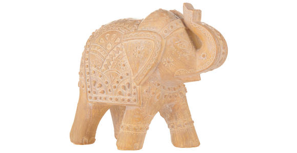 DEKOELEFANT - Goldfarben/Weiß, LIFESTYLE, Kunststoff (18,6/9,3/17cm) - Ambia Home