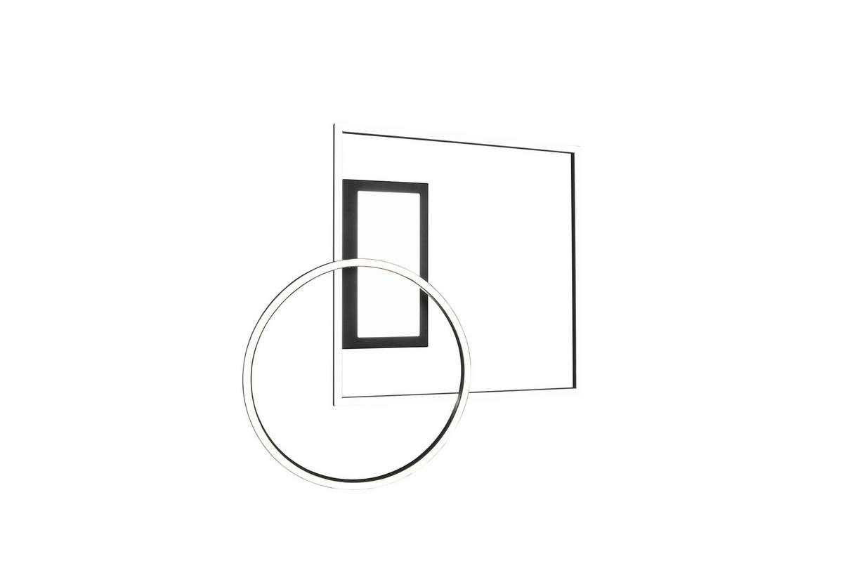 LED-DECKENLEUCHTE Downey 64,5/9,0/86,5 cm   - Schwarz, Design, Metall (64,5/9,0/86,5cm) - Trio Leuchten
