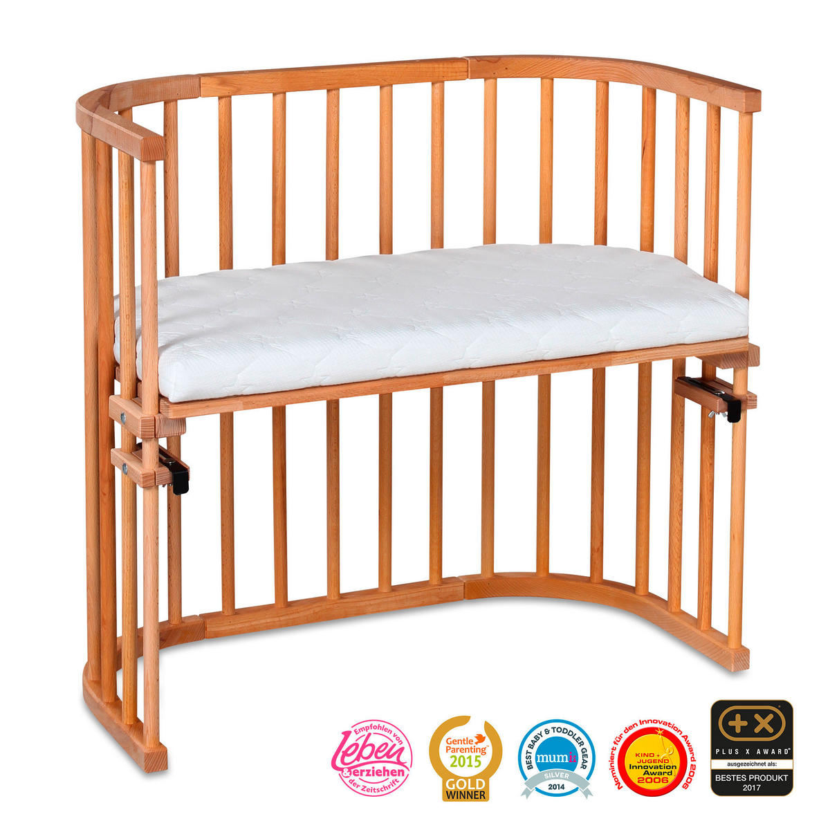 BEISTELLBETT  87/46/79 cm  - Kernbuche, Basics, Holz (87/46/79cm) - Babybay