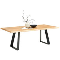 ESSTISCH in Holz, Metall 220/105/76 cm  - Eichefarben/Graphitfarben, Design, Holz/Metall (220/105/76cm) - Cassando