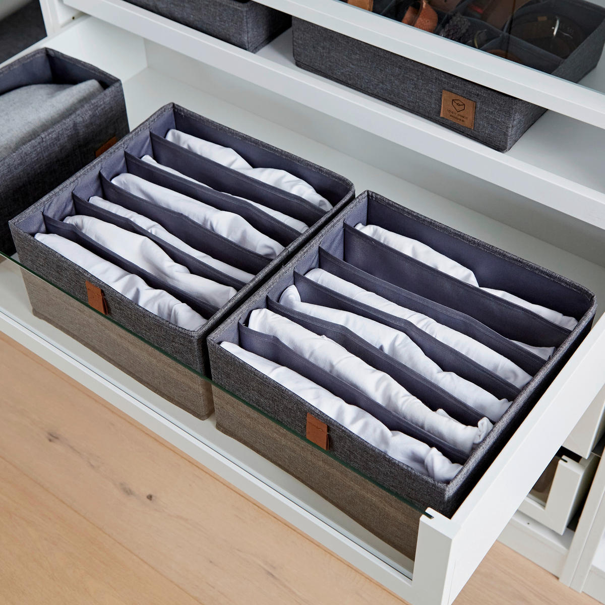 ORGANIZER  - Grau, Basics, Karton/Textil (30/30/15cm) - Store It