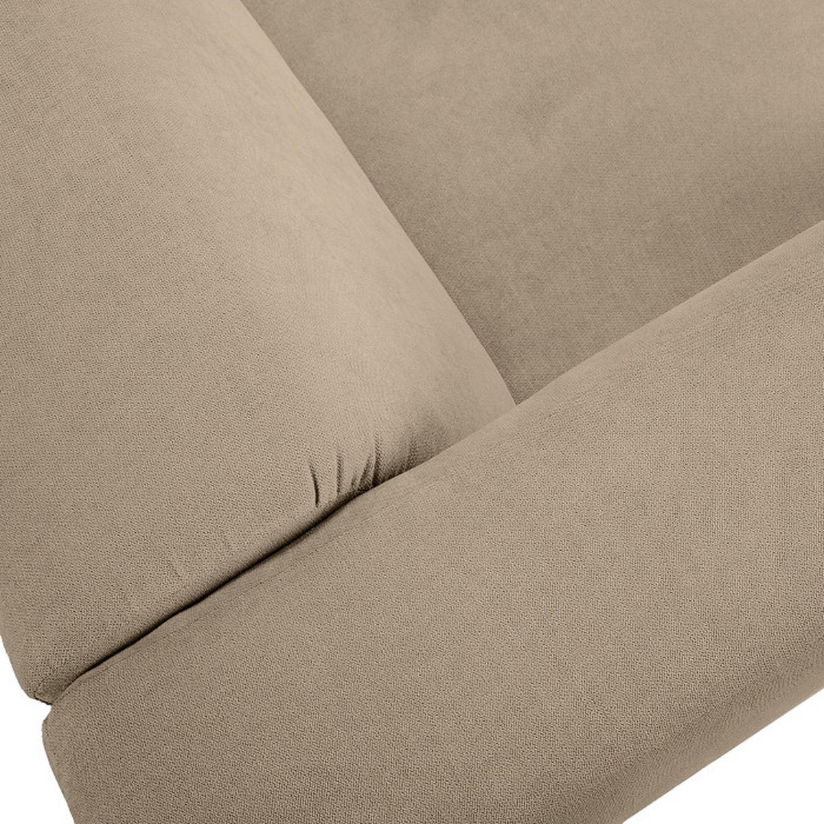 ECKSOFA in Struktur Taupe  - Taupe, Modern, Textil (255/72/160cm) - Trendmanufaktur